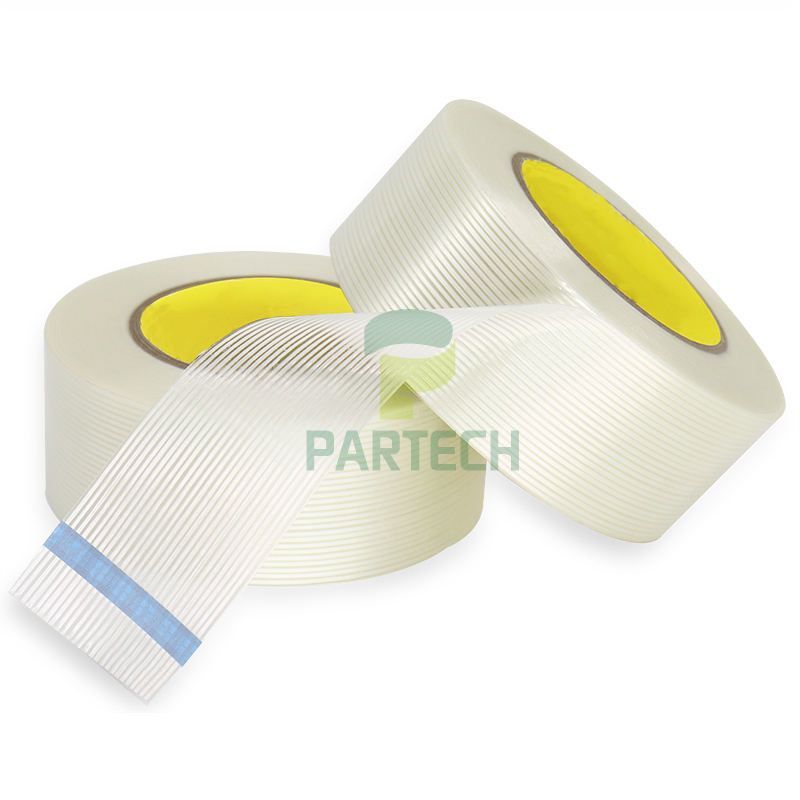 ເທບ Filament Mono-directional Adhesive ທີ່ເຂັ້ມແຂງສາມາດສົ່ງຄວາມເຂັ້ມແຂງທີ່ຫນ້າເຊື່ອຖືສໍາລັບການຫຸ້ມຫໍ່ຫນັກ